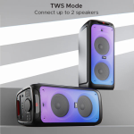 boAt PartyPal 390 - 160W Bluetooth Party Speaker with Mic, RGB Lights, TWS & Guitar Input