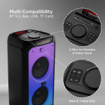 boAt PartyPal 390 - 160W Bluetooth Party Speaker with Mic, RGB Lights, TWS & Guitar Input