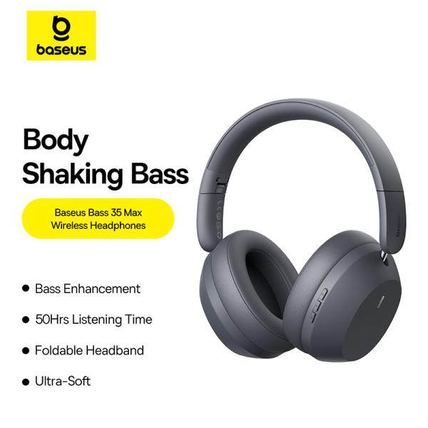 Baseus Bass 35 Max Wireless Over-Ear Headphones | Deep Body Shaking Bass