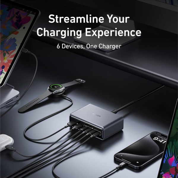Anker Prime 200W 6-Port GaN Desktop Charger