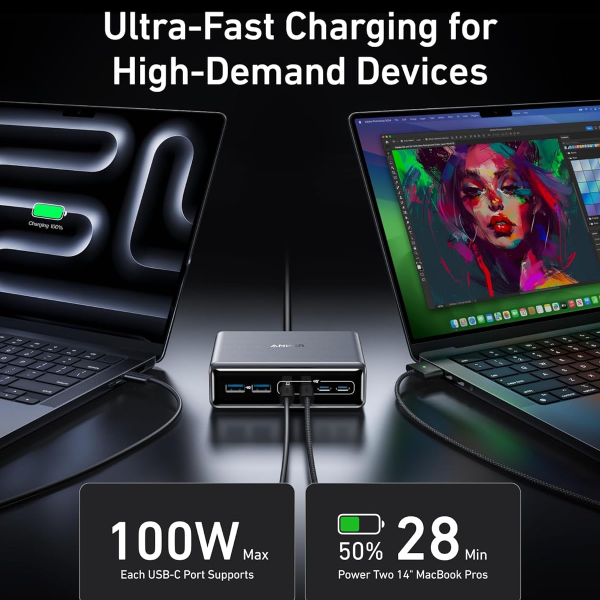 Anker Prime 200W 6-Port GaN Desktop Charger