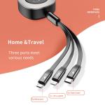 ROCK G3 Stretchable 3-in-1 Retractable Cable 1.2m (3.6A)