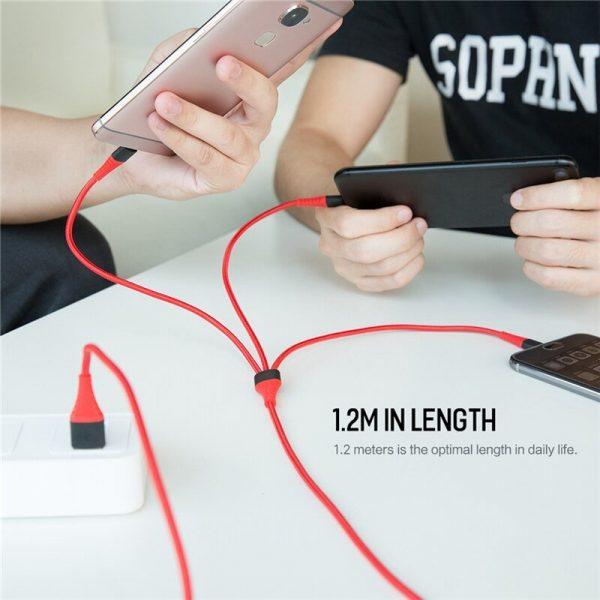 ROCK Hi-Tensile 3-in-1 Fast Charging Cable 1.2m Durable
